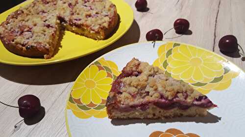 Gâteau streusel aux cerises