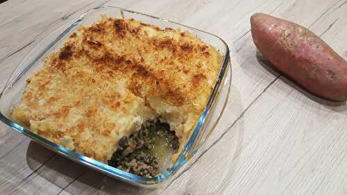 Hachis parmentier à la patate douce et aux légumes