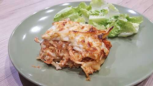 Lasagnes à l’effilochée de poulet et mozzarella