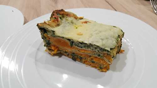 Lasagnes végétariennes à la Courge, aux épinards et gorgonzola