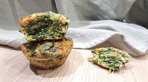 Miam Spinach ou muffins épinard, saumon fumé et fromage