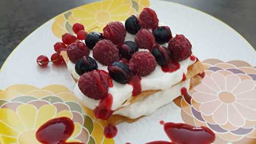 Millefeuille aux fruits rouges et crème mascarpone