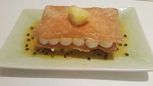 Millefeuille exotique : Ananas, Fruit de la passion et Vanille