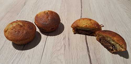 Muffins à la banane et au coeur Nutella