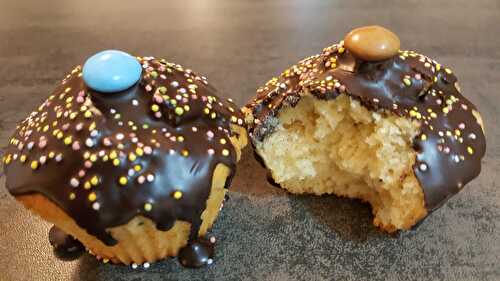 Muffins à la compote glacé au chocolat