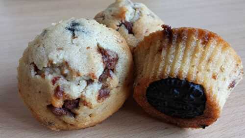 Muffins au lait de coco, oréo et chocolat