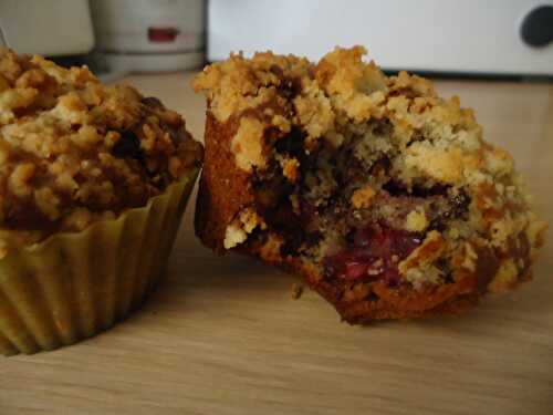 Muffins crumble aux cerises