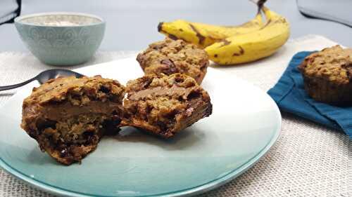 Muffins healthy à la banane et chocolat (sans gluten et sans beurre)