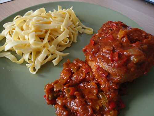 Osso Bucco de dinde aux poivrons