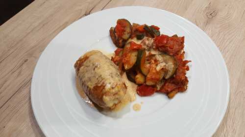 Paupiette de dinde chorizo mozza et sa poêlée de légumes