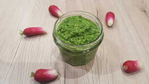 Pesto de fanes de radis (cuisine zéro déchet)