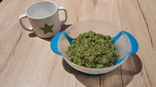 Petits pots de lentilles aux légumes verts et chèvre (9 mois)