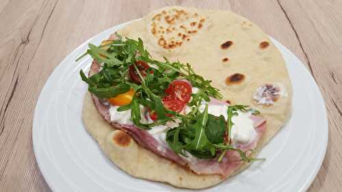 Piadine mozza et jambon