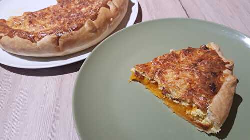 Quiche à la butternut, lardons et fromage