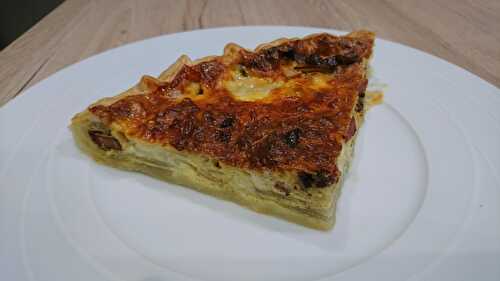 Quiche aux blettes, lardons et roquefort