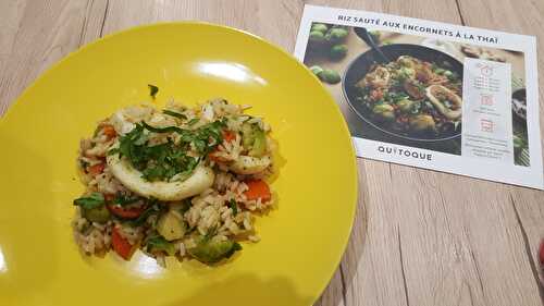 Riz sauté aux encornets à la thaï