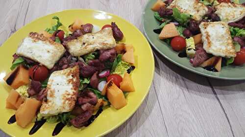 Salade gourmande à l’halloumi et gésiers de volaille