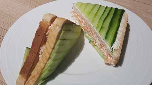 Sandwich saumon concombre