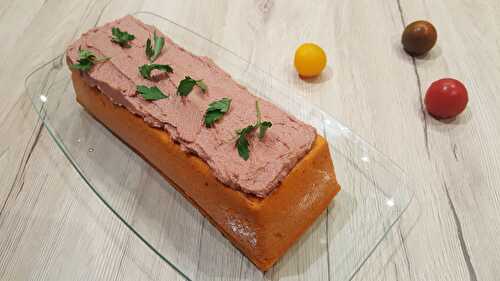 Terrine de lentilles corail au houmous de betterave