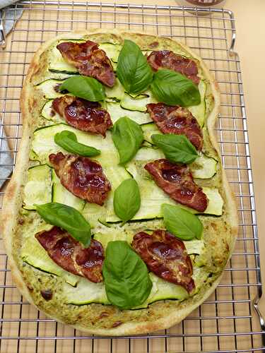 Tarte alsacienne à la courgette et coppa