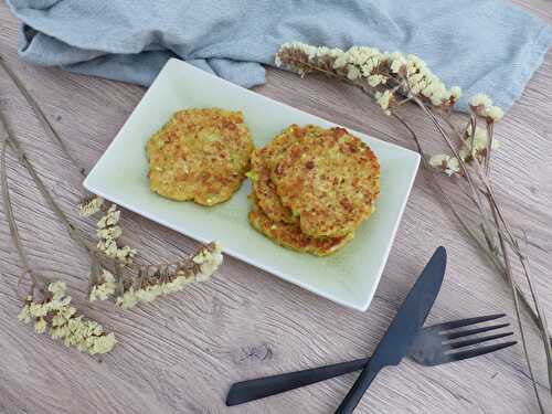 Galettes de courgette et lentilles corail