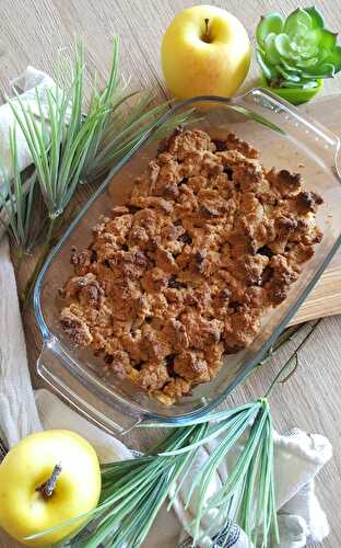 Crumble farine de Châtaigne, pomme  et chocolat