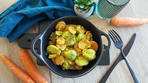 Curry de chou de bruxelles et carottes