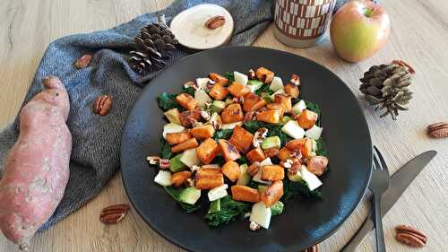 Salade de chou kale, avocat et patate douce