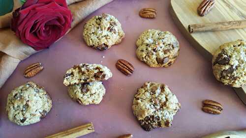 Cookies spéculoos, noix de pécan et chocolat