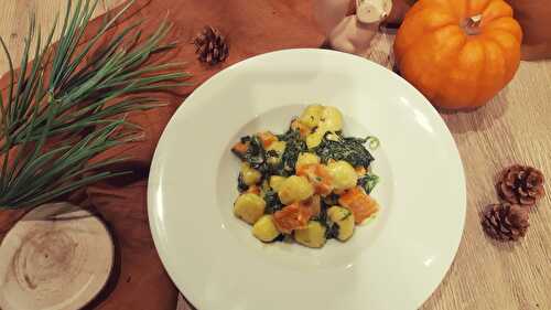 Gnocchis à la butternut, épinards et morbier