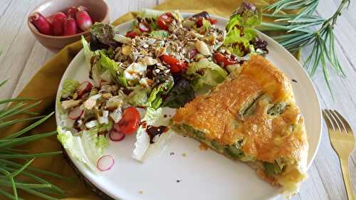 Quiche asperges, cancoillotte et comté