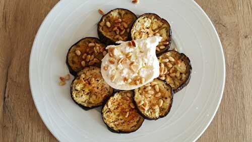 Aubergines rôties à la burrata