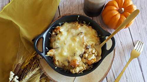 Gratin de crozet forestier à la butternut et comté