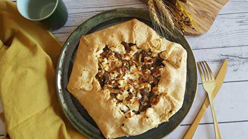 Tarte rustique courgette, champignons et thon