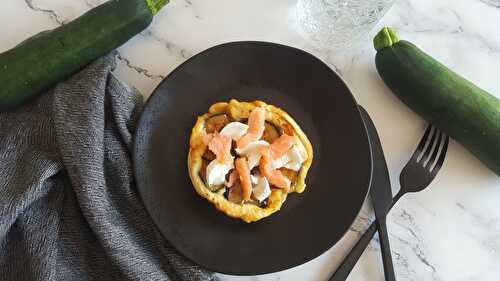 Tarte tatin courgette saumon chèvre