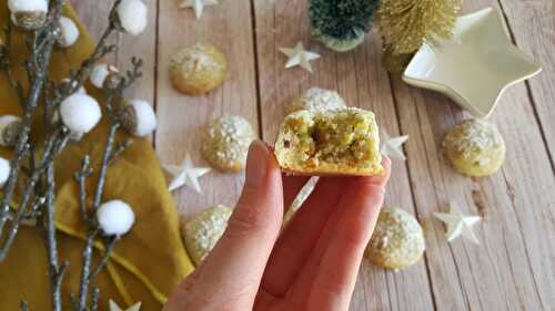 Les snowballs cookies pistaches
