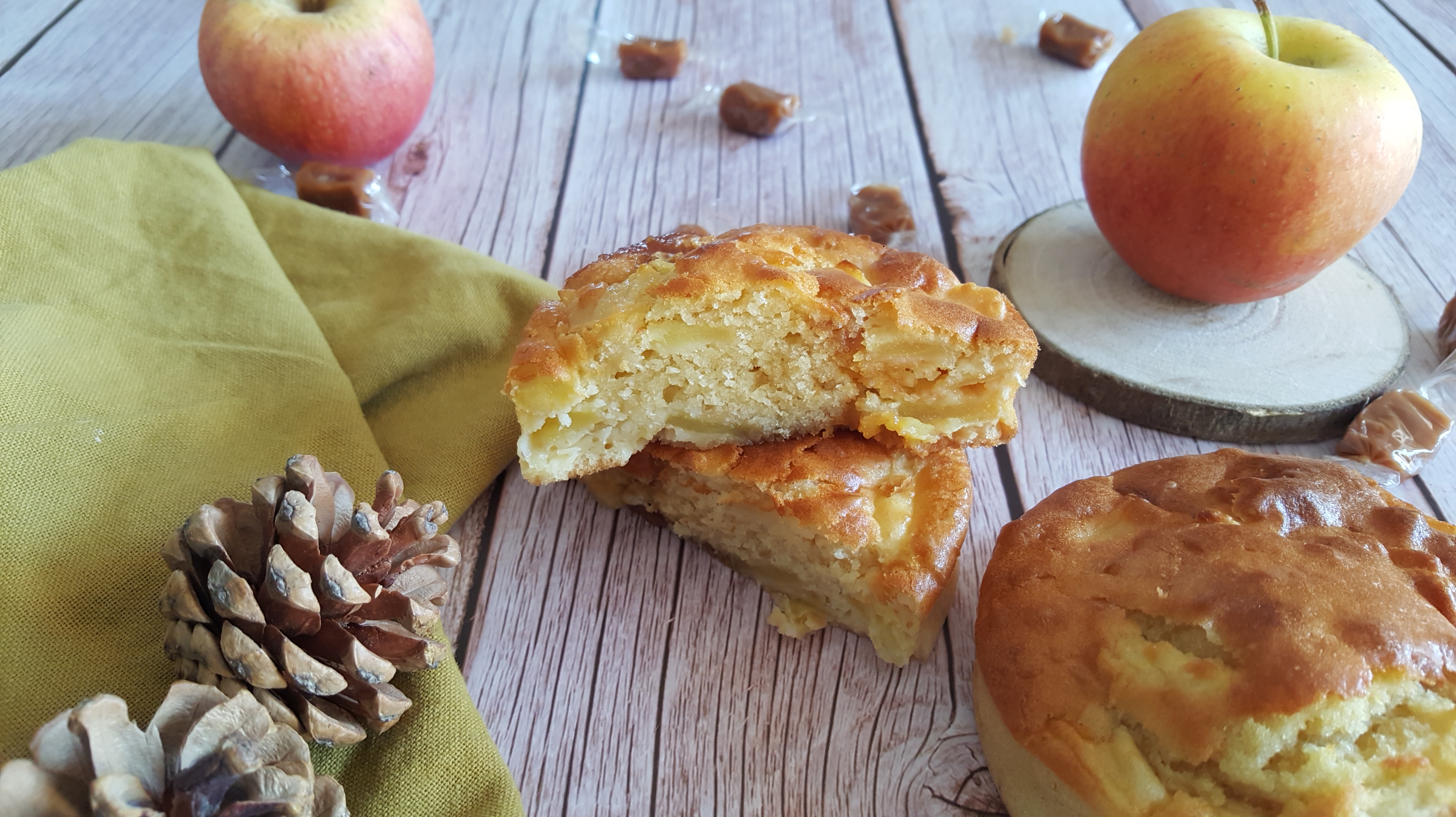 Moelleux aux pommes & caramel beurre salé