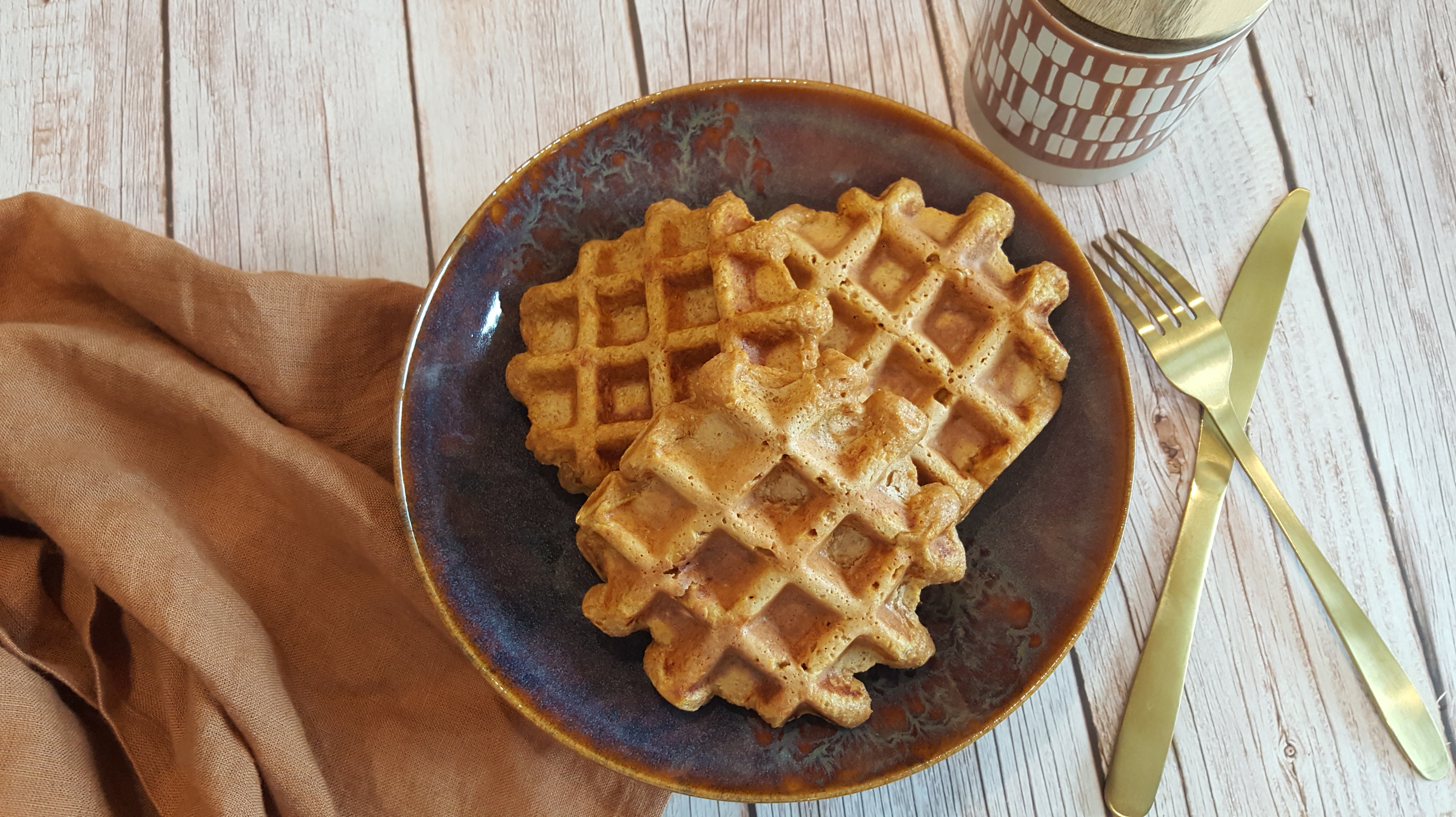 Gaufres à la patate douce et parmesan