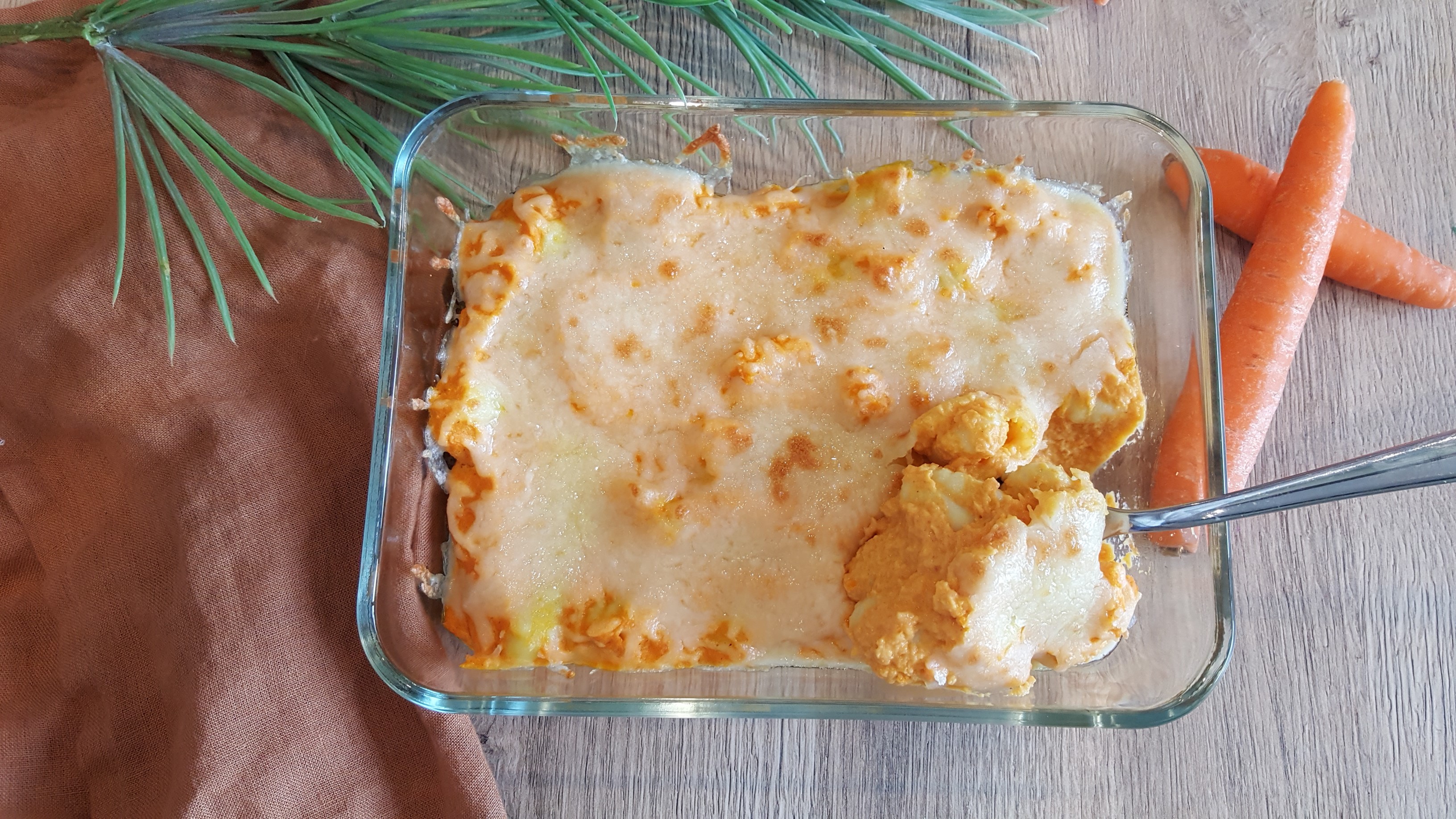 Gratin gnocchis et carottes