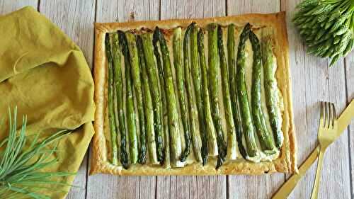 Tarte fine au parmesan & aux asperges