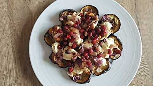 Aubergines au yaourt, curry et grenade d’Ottolenghi