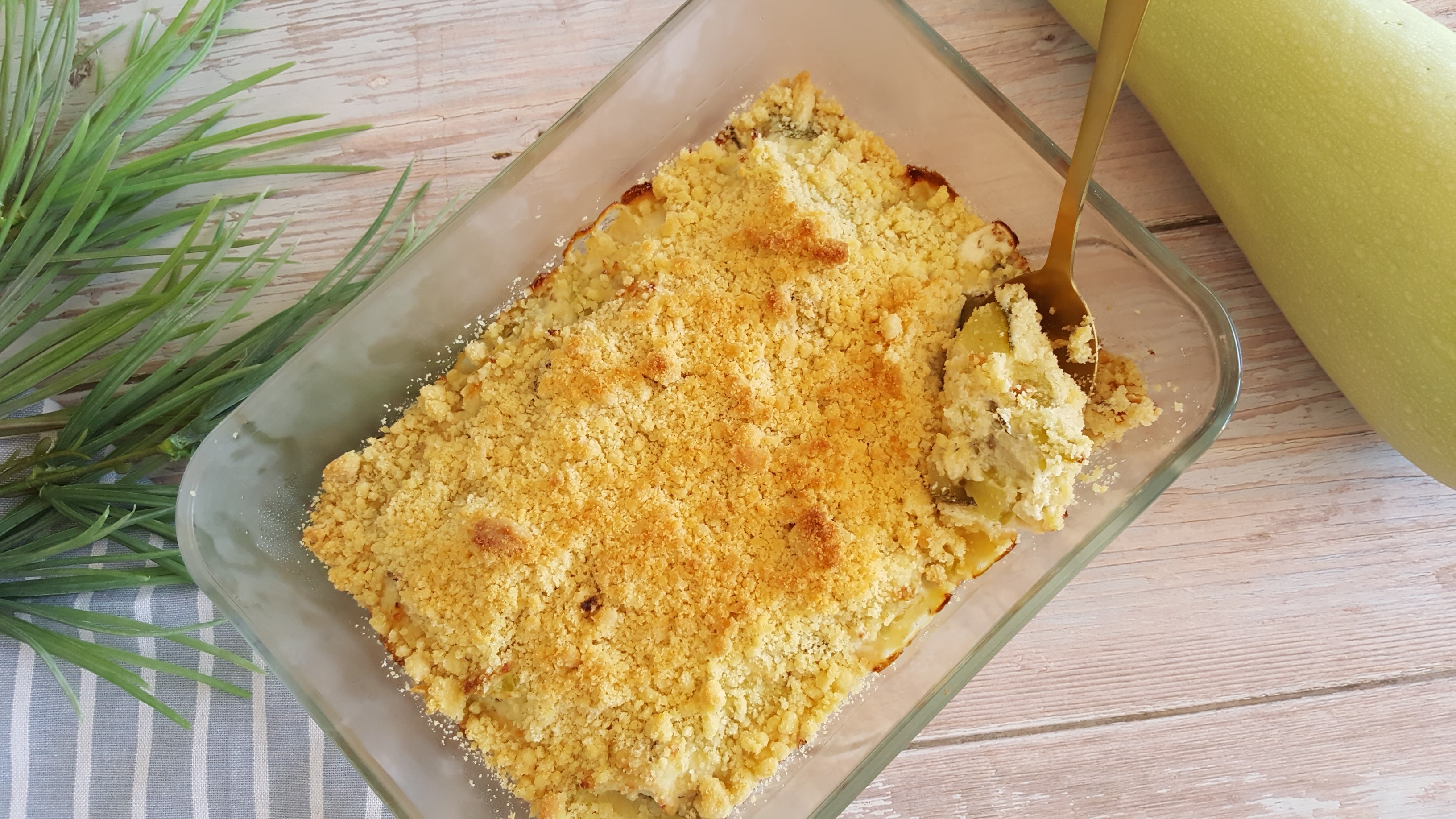 Crumble courgette et chèvre