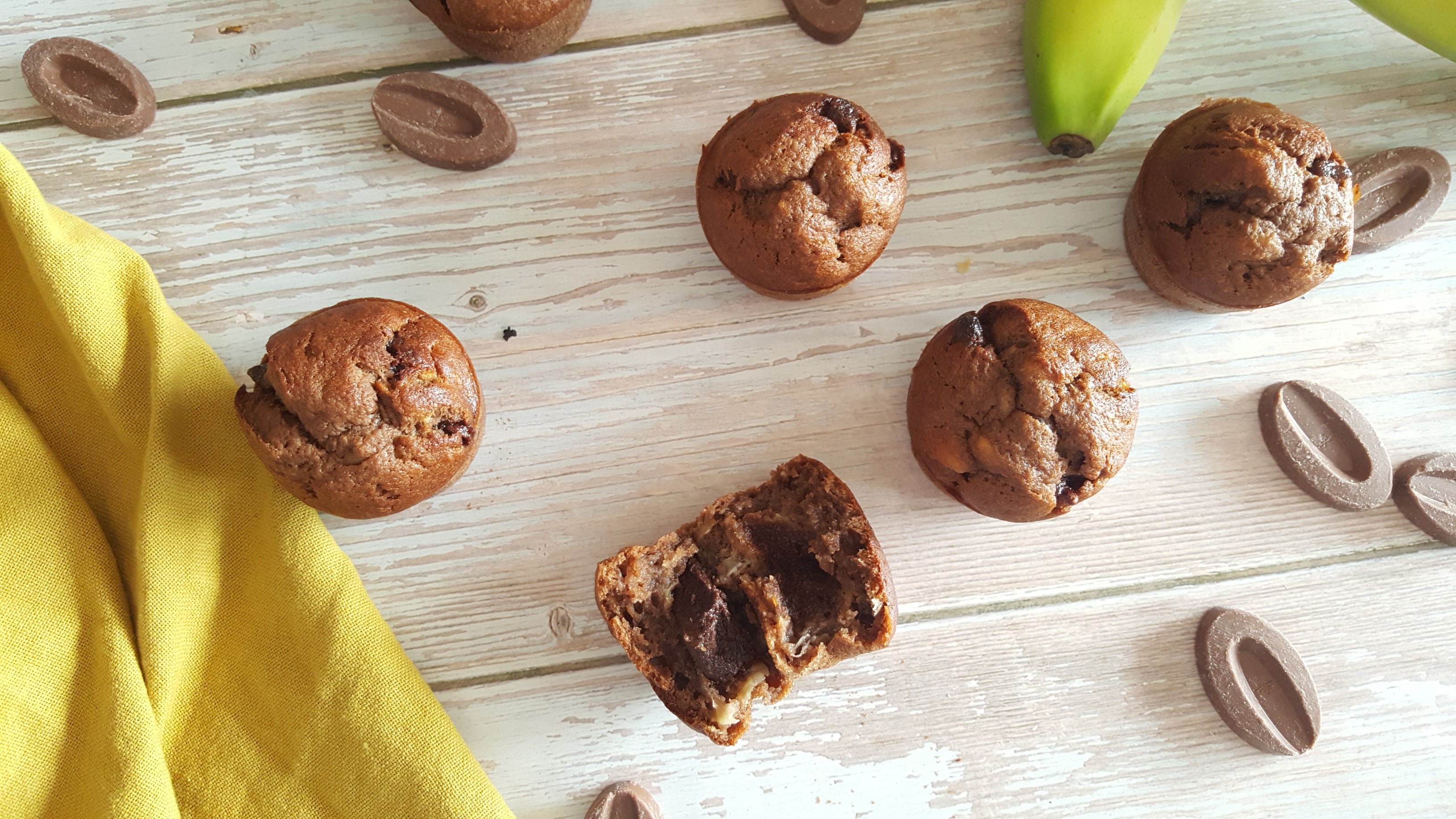 Muffins banane et chocolat