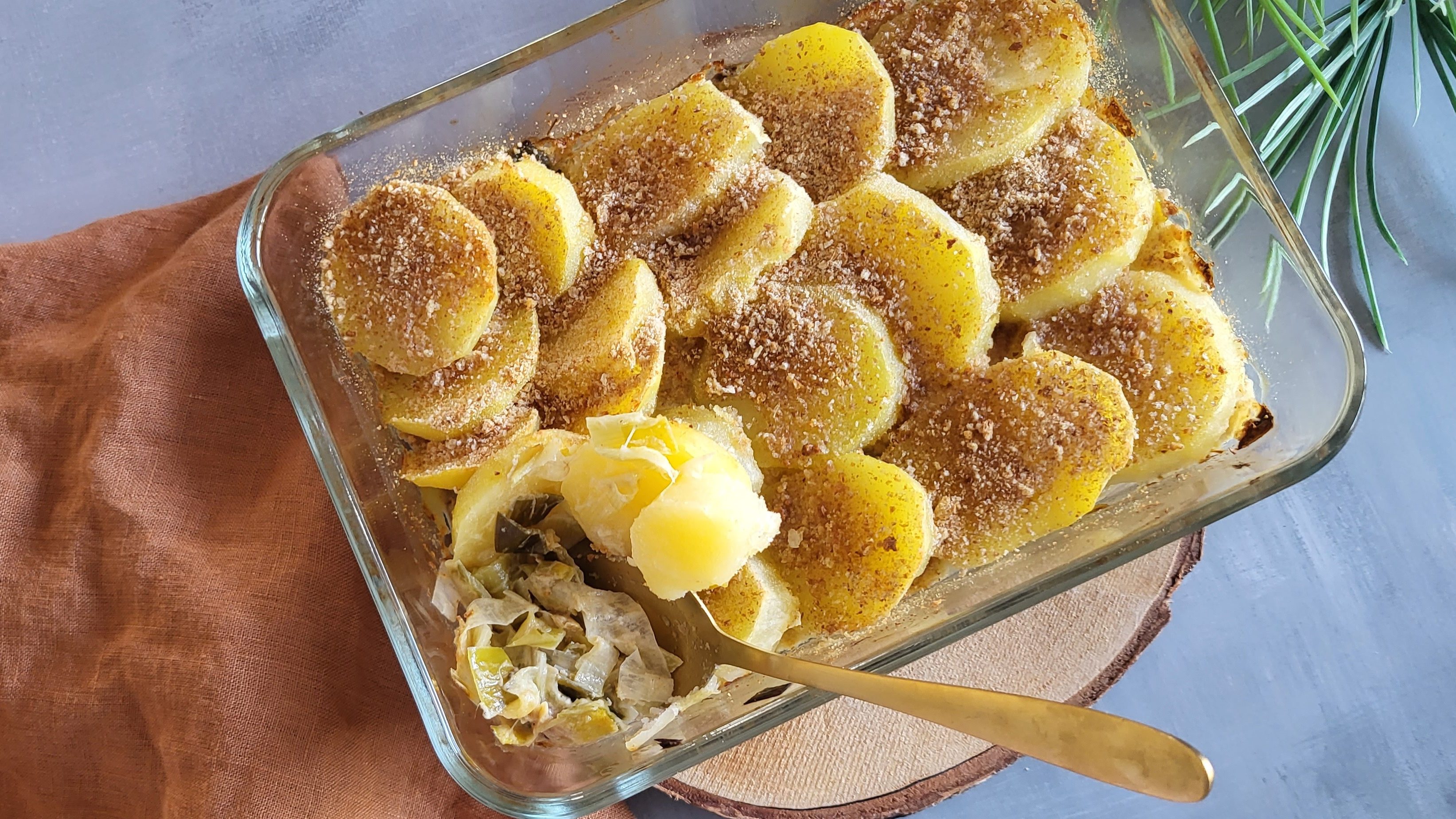 Gratin poireau, maquereaux et pommes de terre