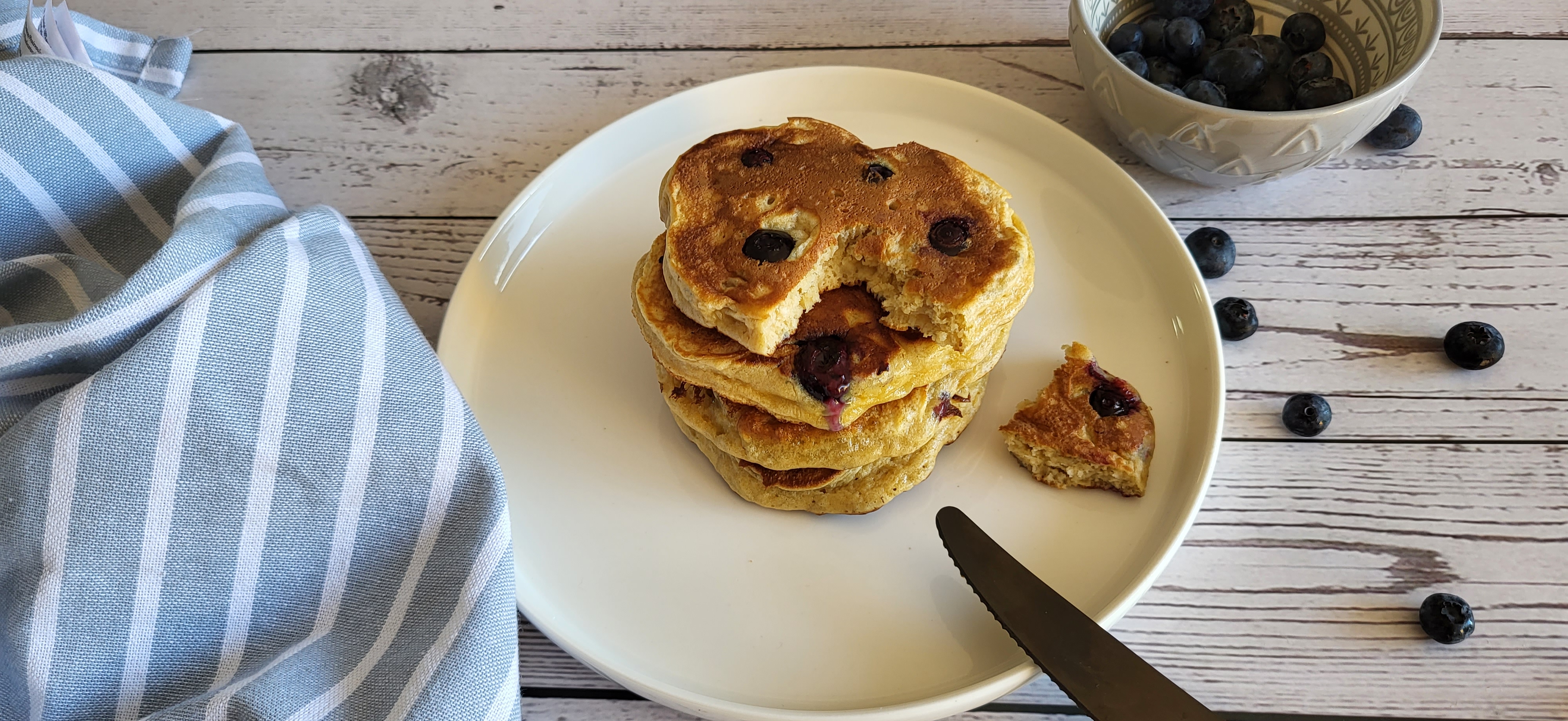 Pancakes banane et myrtille