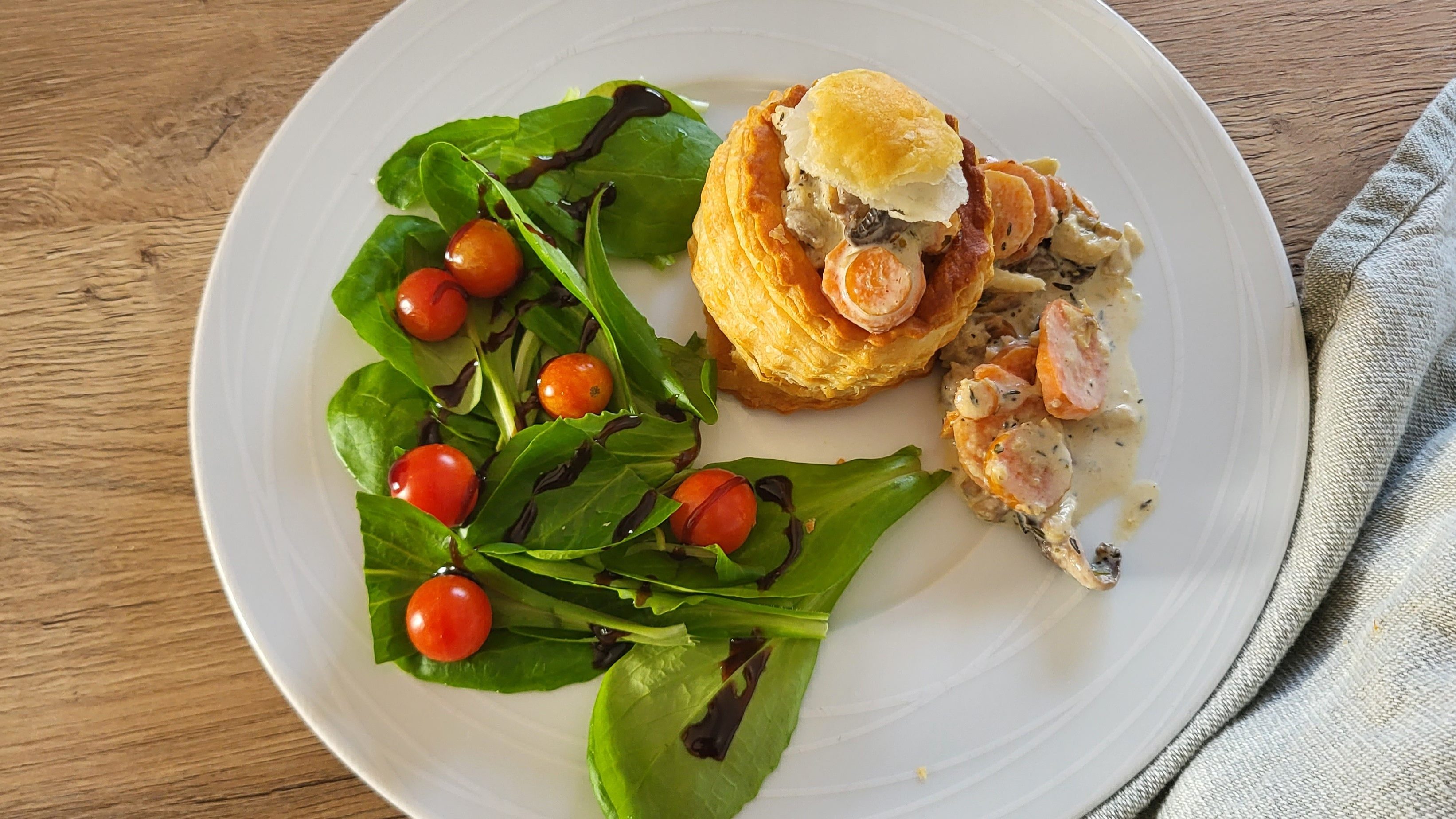 Vol au vent à la blanquette de poisson