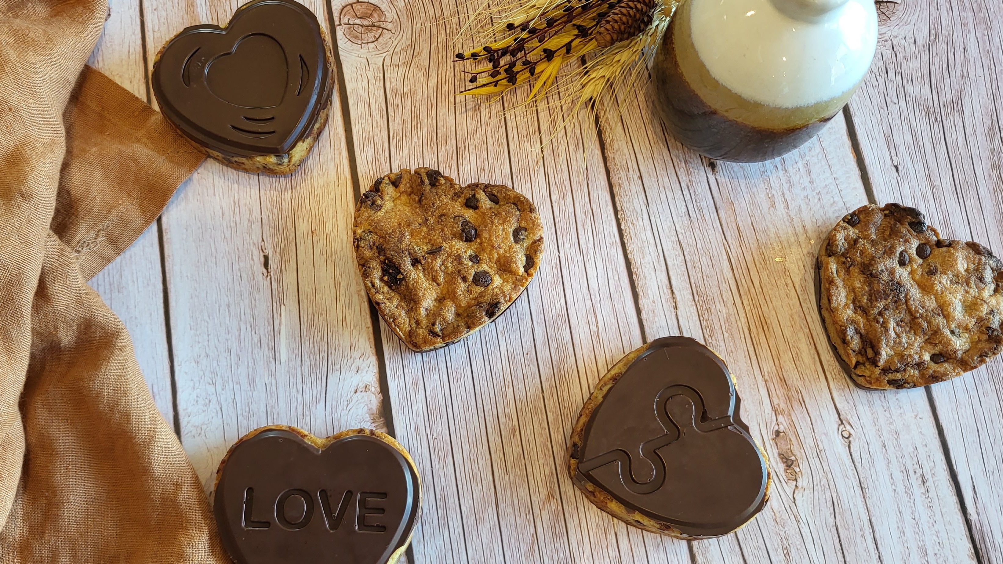 Cookies cœurs aux Ferrero Rocher