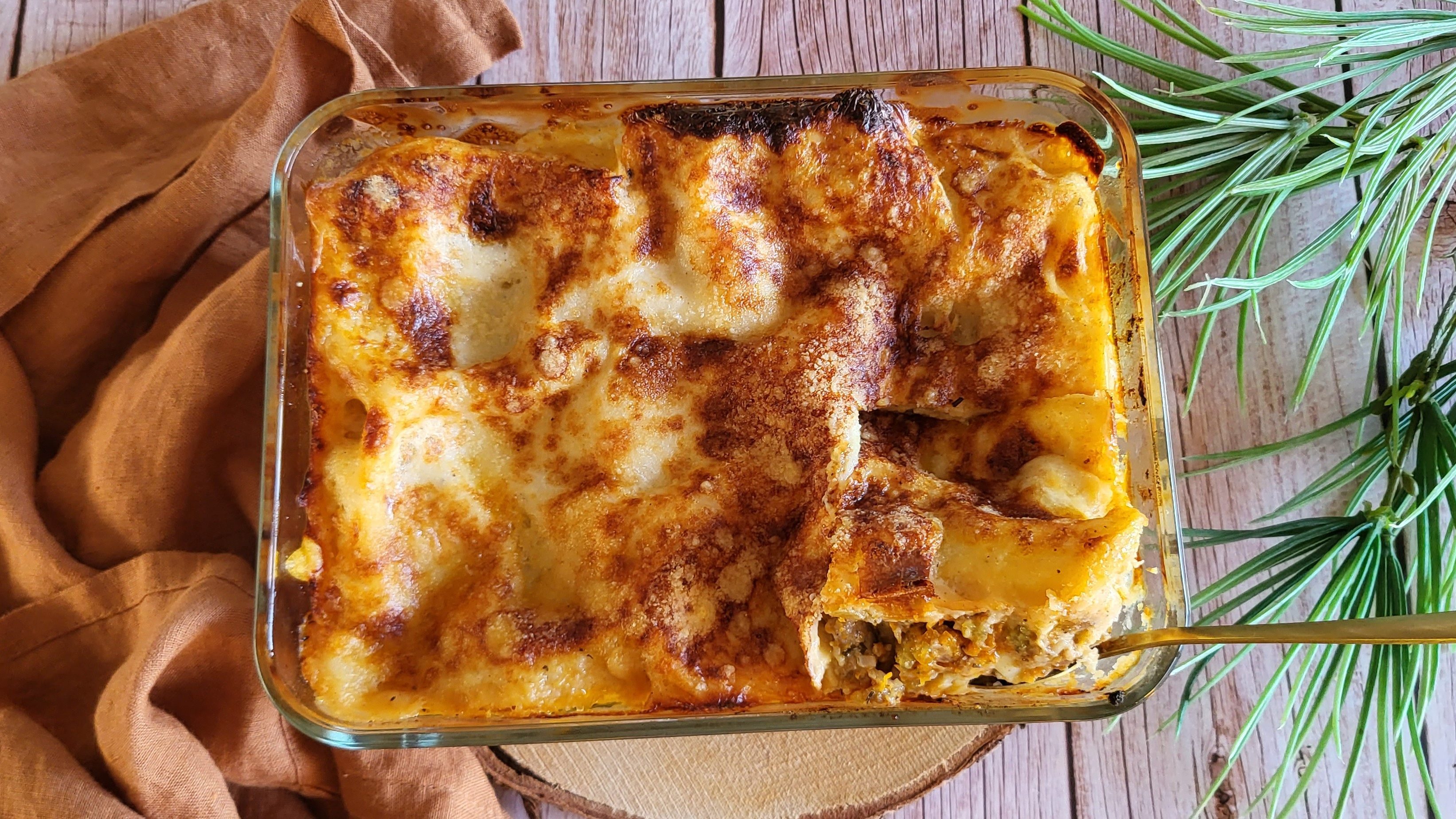 Lasagnes butternut & saucisses