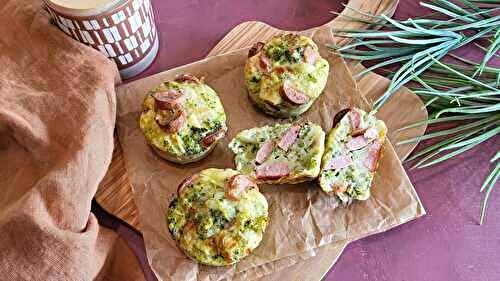 Minis Flans au brocoli et knaki