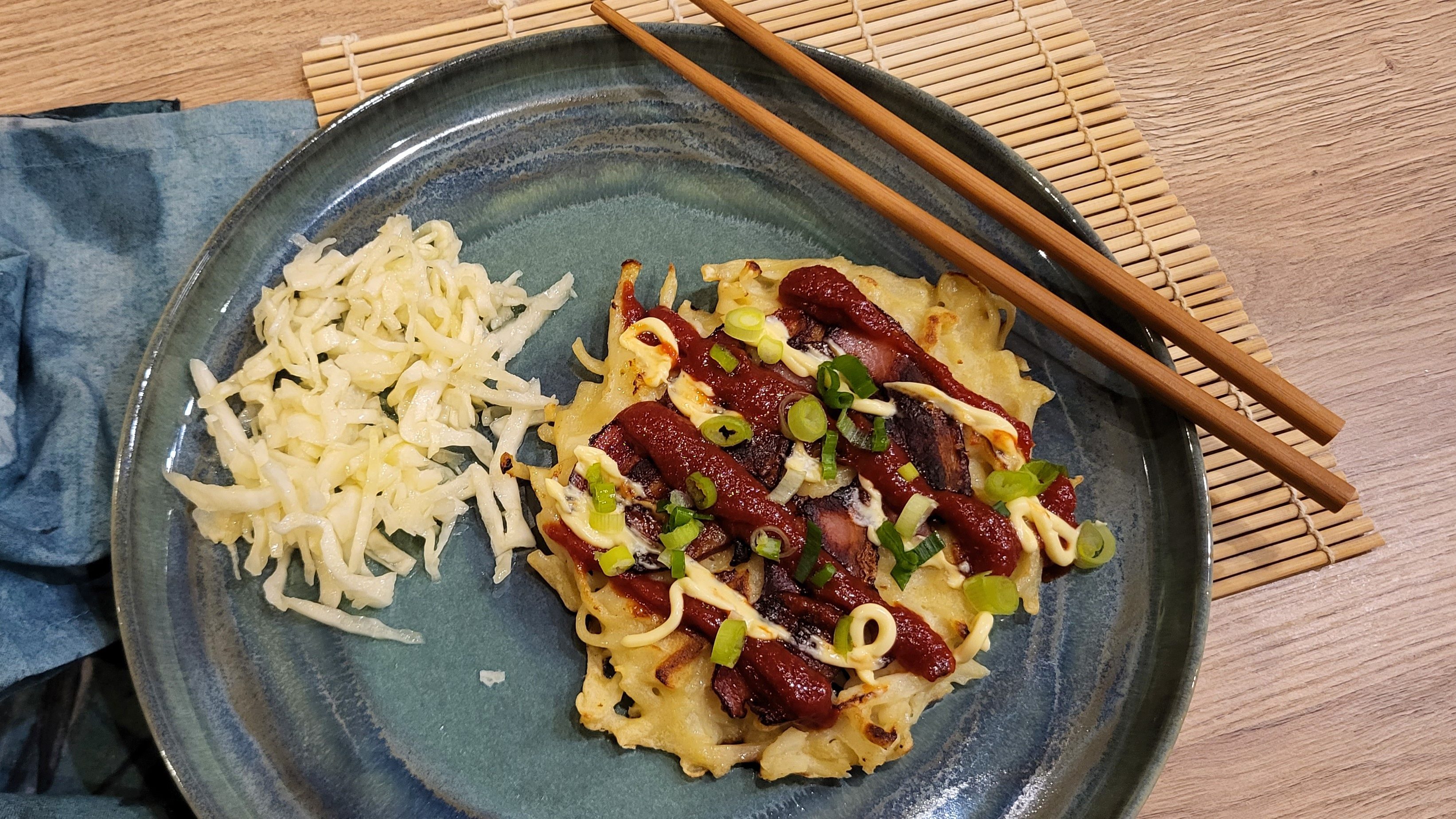 Okonomiyaki (galette japonaise au chou)